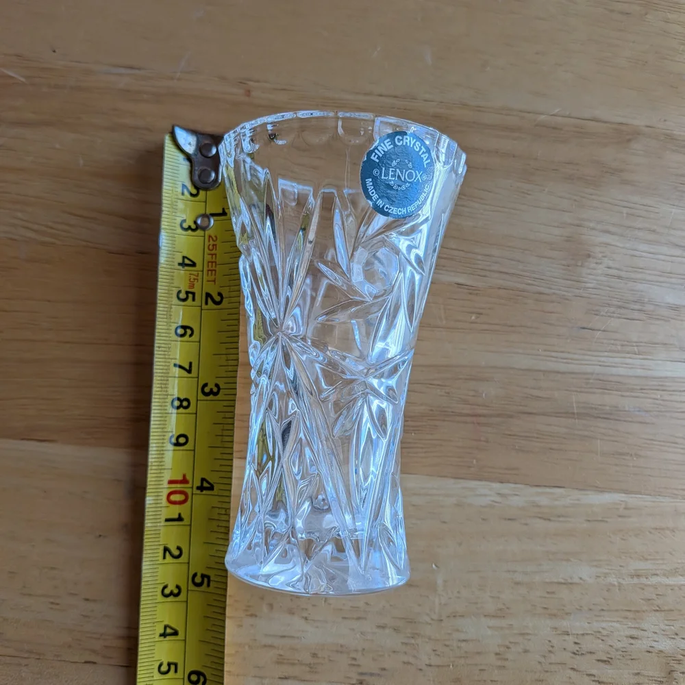 Lenox Crystal Cut Vase Made in Czech Republic